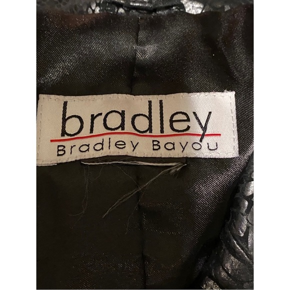 Bradley Bayou Leather Reptile Print Jacket, size Large - Picture 8 of 11